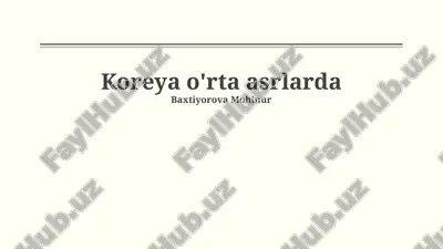goryeo davlati davri — PPTX