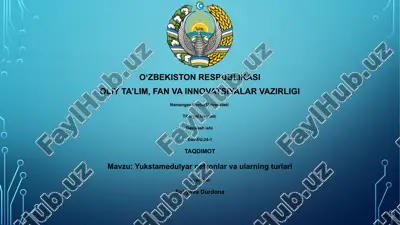 yukstamedulyar nefronlar va ularning turlari — PPTX