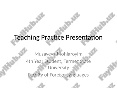 teaching practice presentation — PPTX