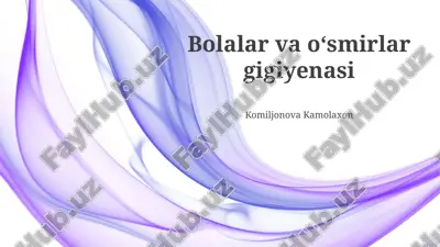 kiyim-kechak gigienasi — PPTX