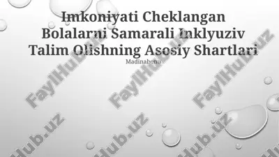 samarali inklyuziv talim — PPTX
