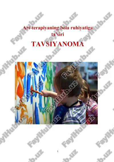 art-terapiyaning bola ruhiyatiga ta’siri — DOCX