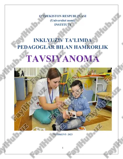 inklyuziv ta’limda pedagoglar bilan hamkorlik — DOCX