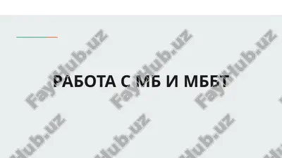 rabota s mb i mbbt — PPTX