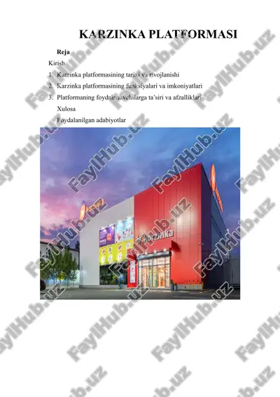 karzinka platformasi — DOCX