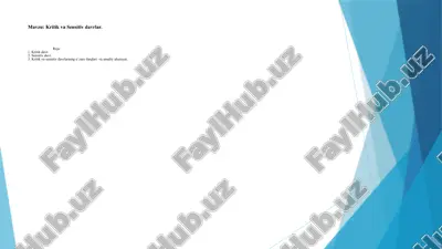 kritik va sensitiv davrlar — PPTX