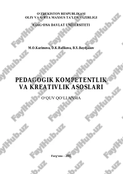 pedagogik kompetentlik va kreativlik asoslari — PDF