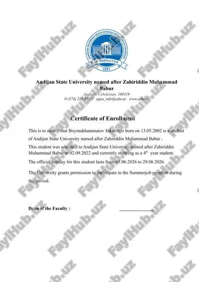 certificate of enrollment — DOCX