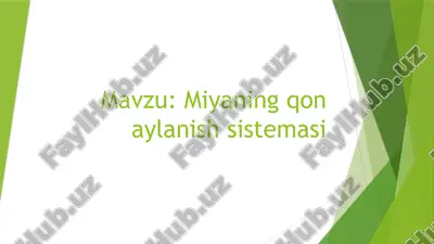 miya qon aylanish sistemasi — PPTX
