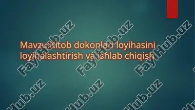 kitob dokonlari loyihasi — PPTX