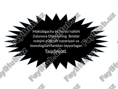 maktabgacha taʼlimyoʻnalishi — PPTX