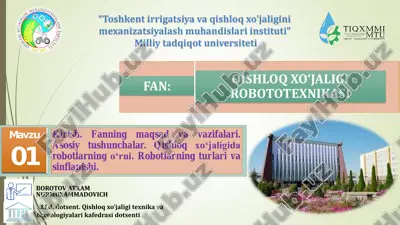 qishloq xo‘jaligi robototexnikasi — PDF
