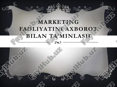marketing axborot tizimi — PDF