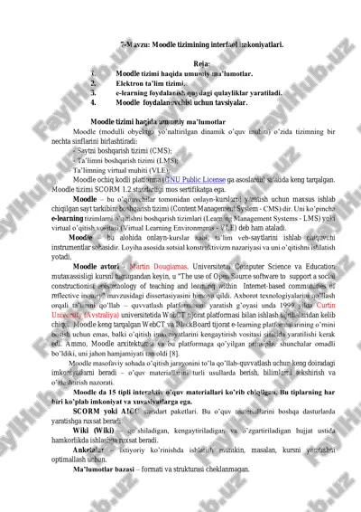 moodle tizimi — PDF