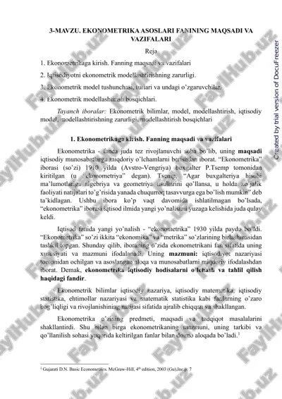 ekonometrika asoslari — PDF