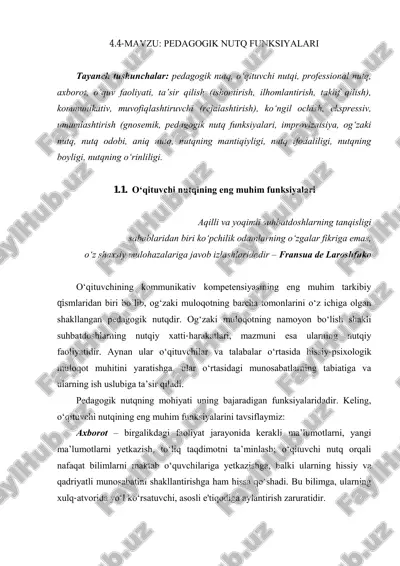 redagogik nutq funksiyalari — PDF