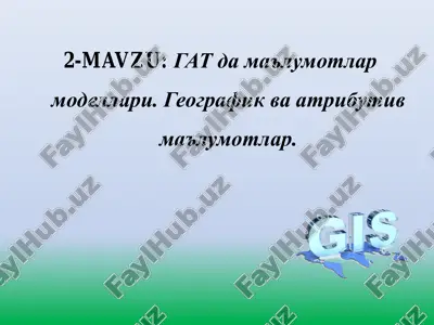 gat da ma'lumotlar modellari — PDF