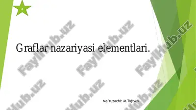 graflar nazariyasi elementlari — PDF