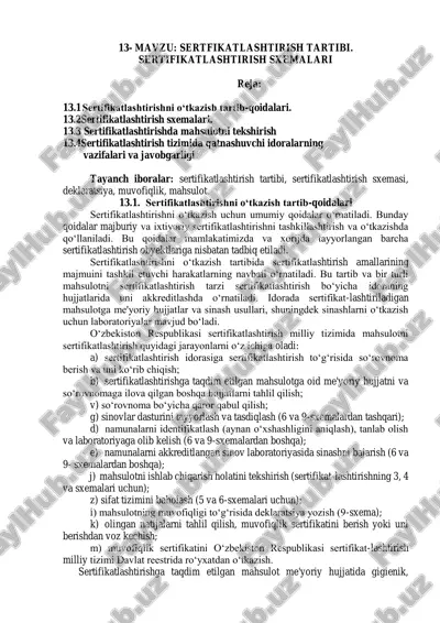 sertifikatlashtirish tartibi — PDF