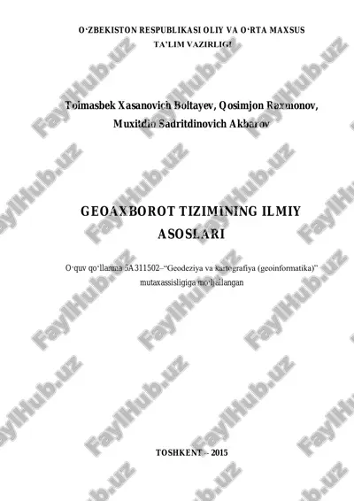 geoaxborot tizimining ilmiy asoslari — PDF