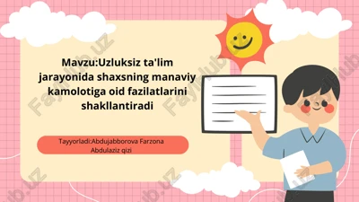 uzluksiz ta'lim — PDF