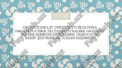 tasavvuf va islomiy adabiyot — PDF