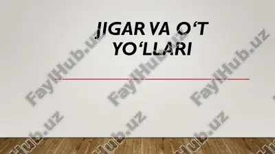 jigar va oʻt yoʻllari — PDF