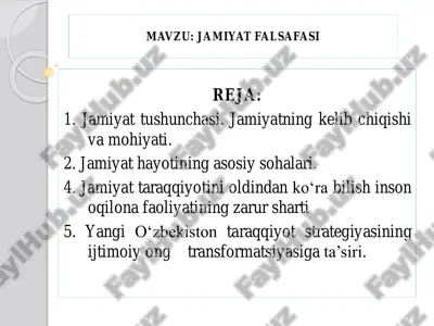 jamiyat falsafasi — PDF