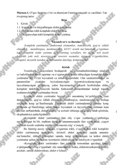 komplekt elektr yuritmalar — PDF