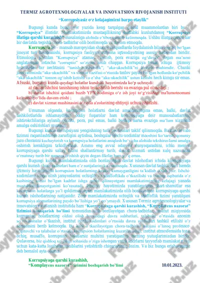 korrupsiya illati — PDF