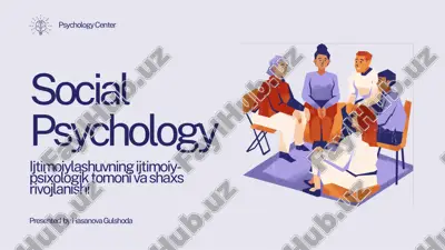 ijtimoiylashuvning ijtimoiy-psixologik tomoni va shaxs rivojlanishi — PDF
