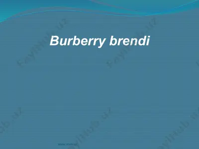 burberry brendi — PPTX