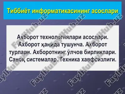 axborot teknologiyalari asoslari — PDF