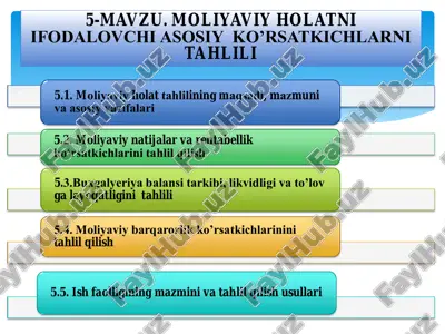 moliyaviy holatni tahlil — PDF