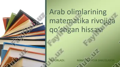 matematika fanining rivojlanishi — PDF