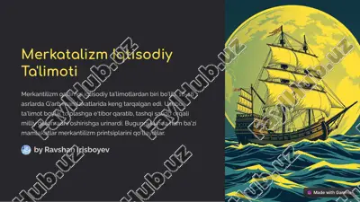 merkatalizm iqtisodiy ta'limoti — PDF