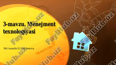 menejment texnologiyasi — PDF