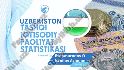 tashqi iqtisodiy faoliyat statistikasi — PDF