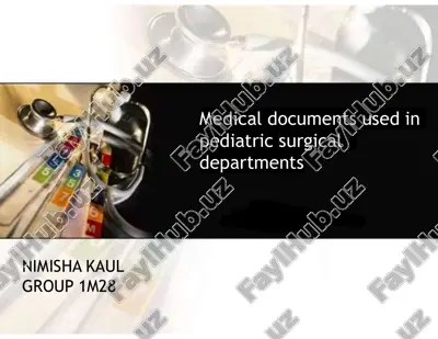 medical records in pediatric surgical departments — PDF