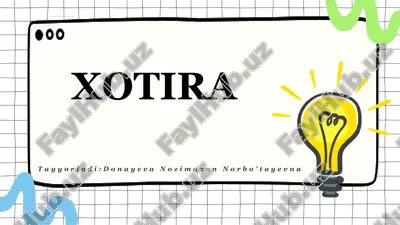 xotira — PDF