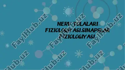 nerv tolalari fiziologiyasi.sinapslar fiziologiyasi — PDF