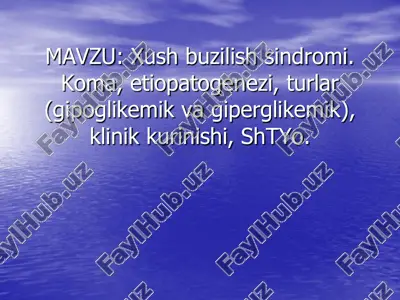 xush buzilish sindromi — PDF