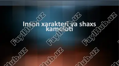 inson xarakteri — PPTX