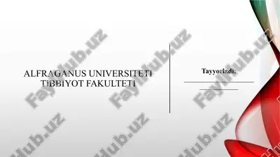 uchuvchi zaharlarni suv bug'i bilan haydash usulining validasiyasi — PPTX