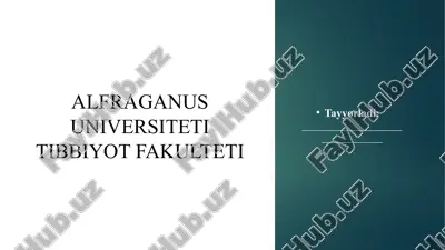 etil spirtining organizmdagi farmokinetikasi — PPTX