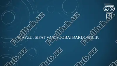 mahsulot sifati — PPTX