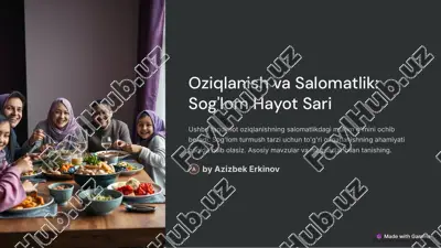 oziqlanish va salomatlik — PDF