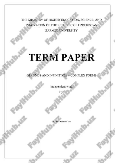 gerunds and infinitives - complex forms — DOCX