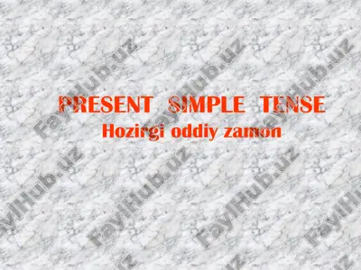 present simple tense — PDF