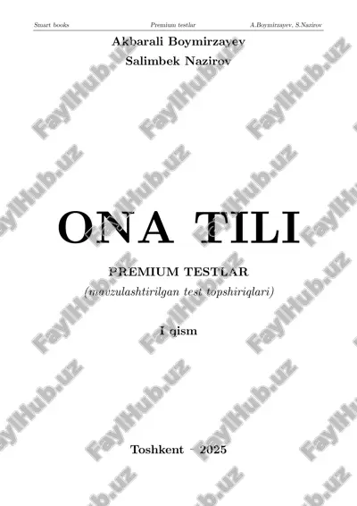 ona tili: premium testlar — PDF